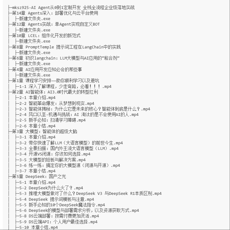 企业级AI Agent全栈开发：从0到1定制化解决方案 DeepSeek LangChain提示词工程